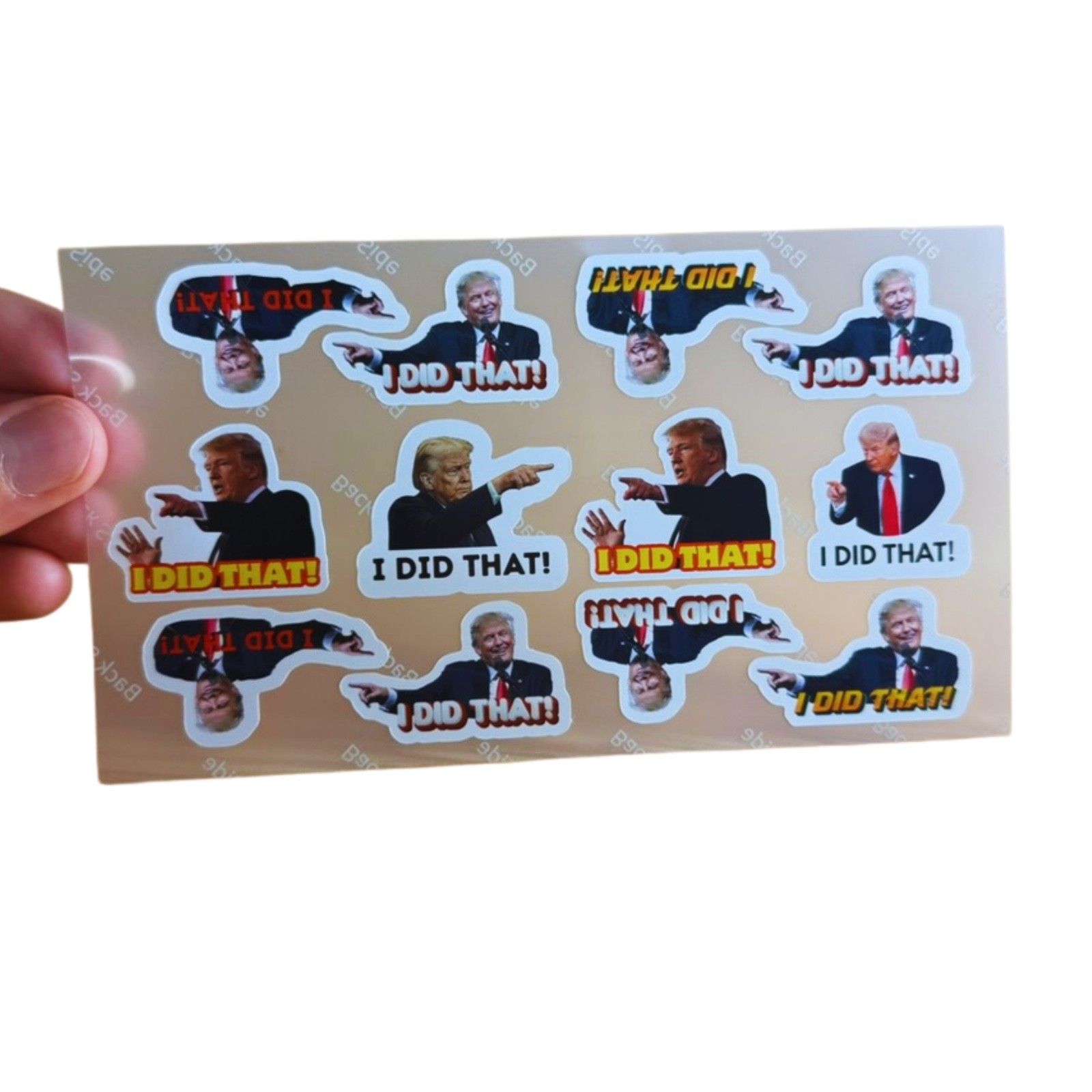 Trump "I DID THAT" Stickers Mixed Political Vinyl Mini Decals Gas Pump Die Cut