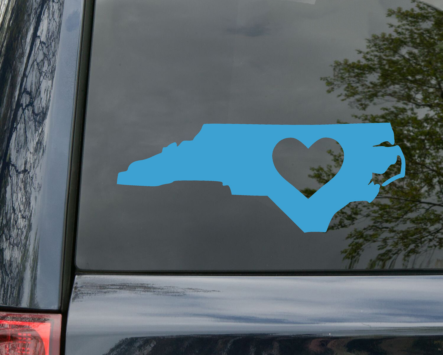 North Carolina Vinyl Decal – Heart Love Home State Native North Carolinian NC