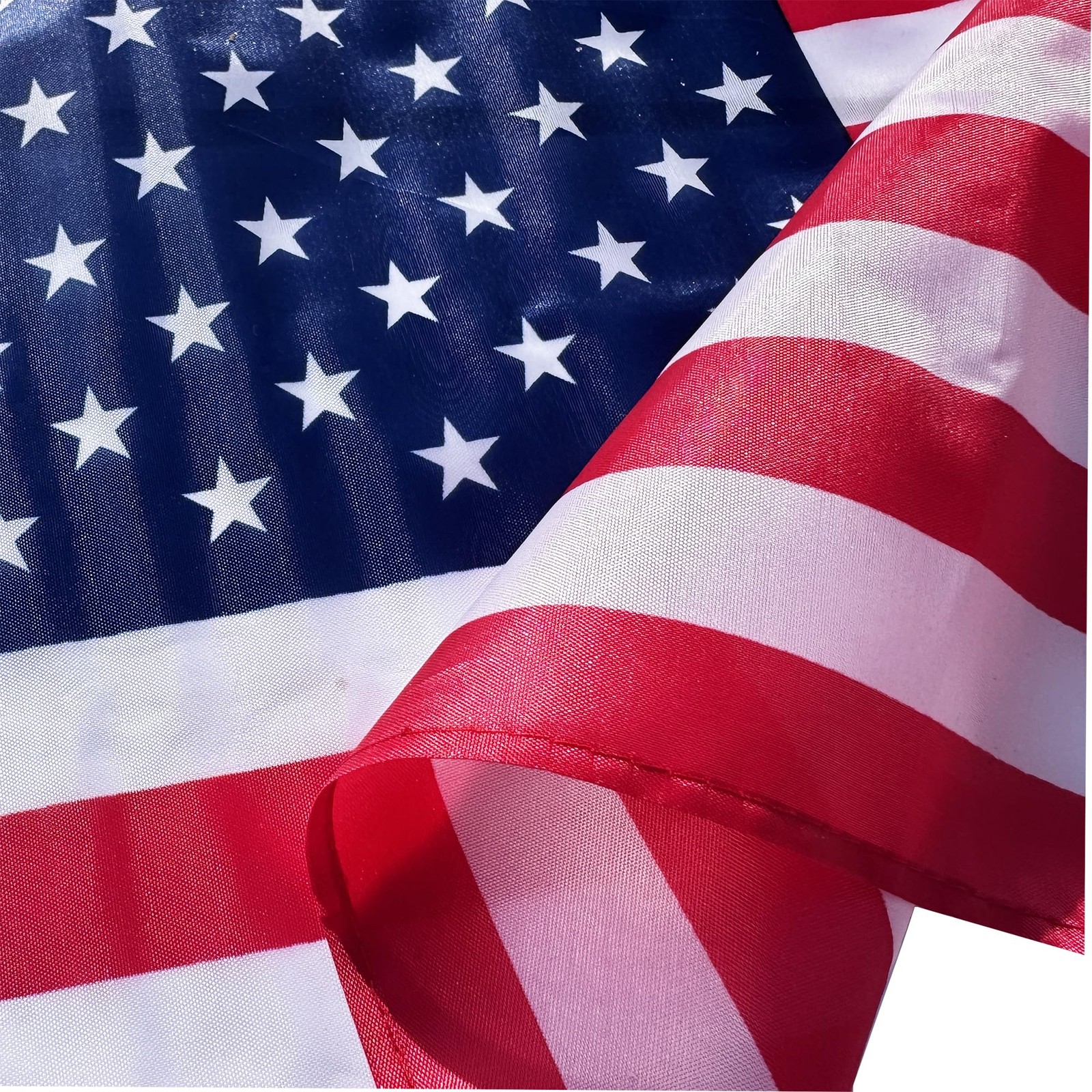Pack of 2 US American Car Flag with Window Clip 17" x 12"