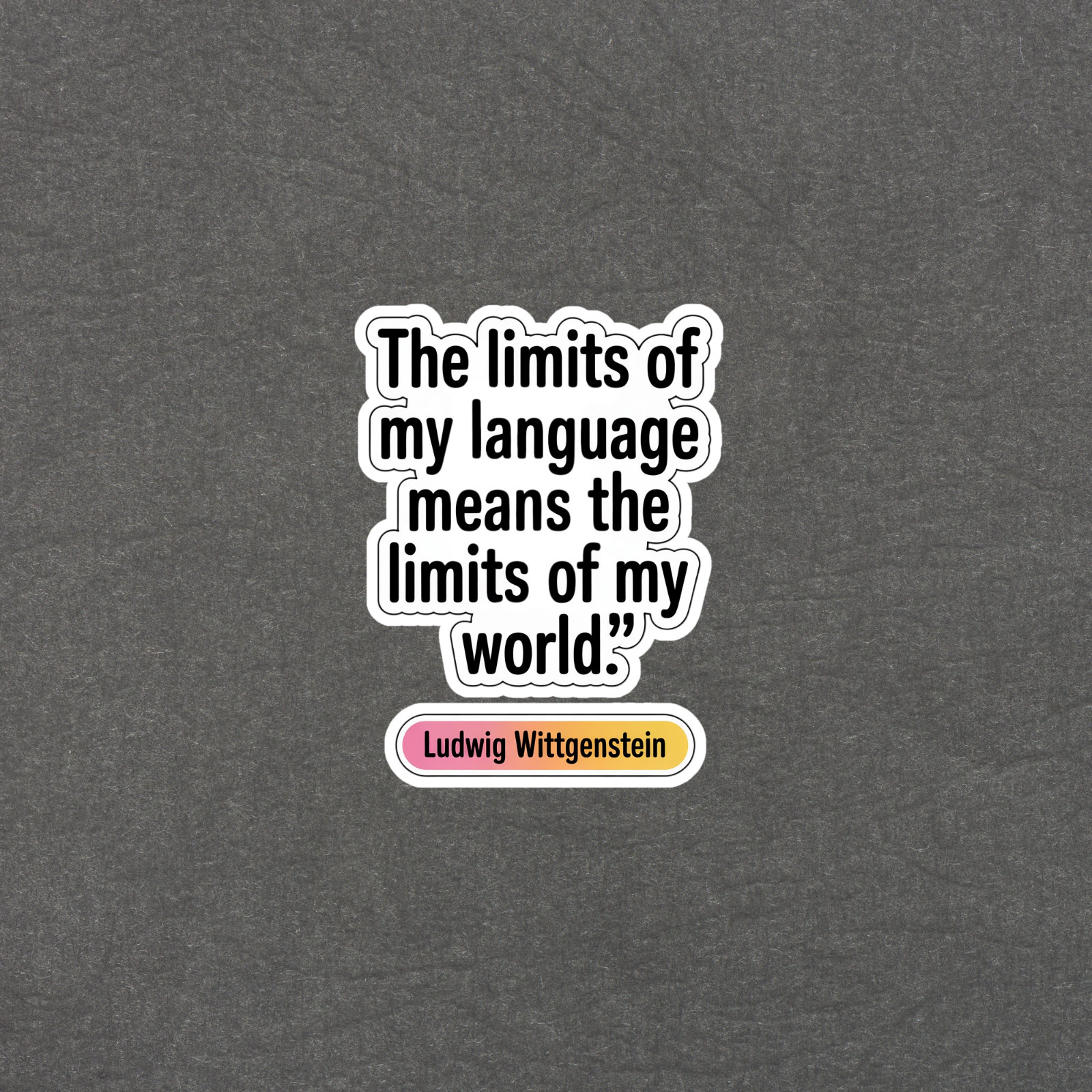 Philosophical Quote Sticker – Language & World Limits Vinyl Decal #6619