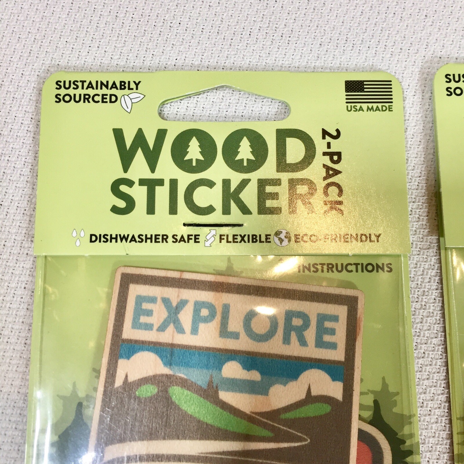 Dust City Wood Stickers Eco-Friendly Set Adventure Good Vibes Nature Hiking New
