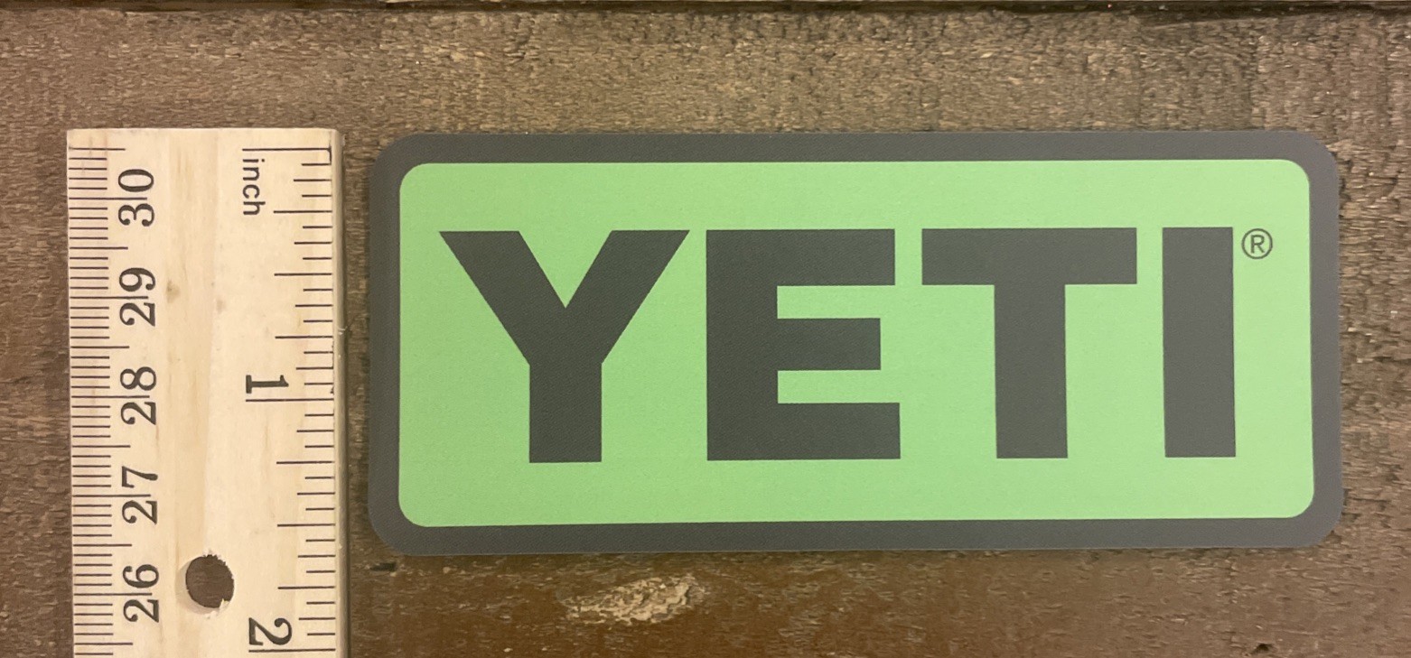 Limited Edition Yeti Green & Black Sticker Decal