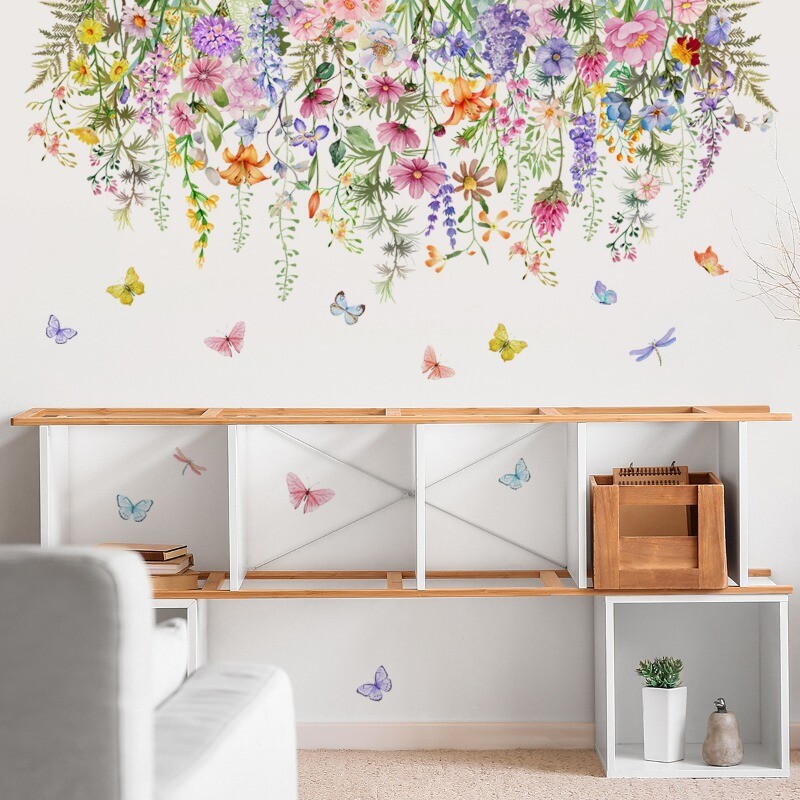 Wall Stickers Clings Decals Home Decor PVC Floral Flower Butterfly Art Bedroom