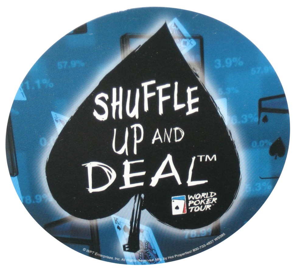 World Poker Tour WPT Shuffle Up And Deal Hot Properties Licensed Sticker
