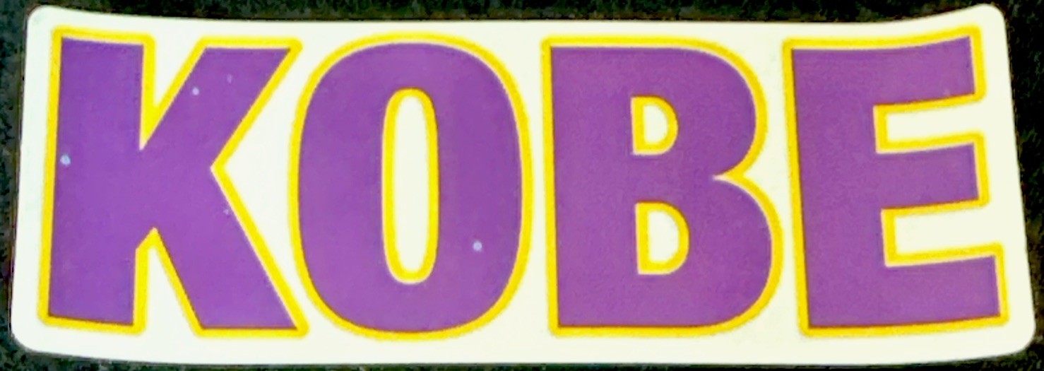 KOBE BRYANT STICKER✨🏀💜🏀✨3 1/2” X 1/2”✨GLOSSY✨GREAT PLAYER✨RIP✨AWESOME💫