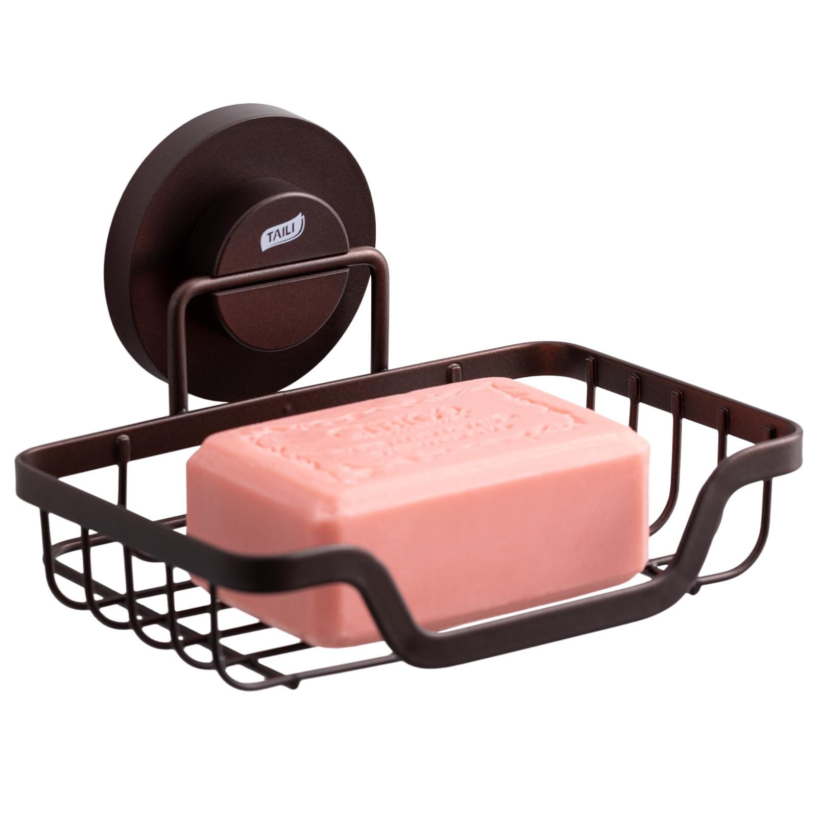 TAILI Soap Holder Bar Dish Suction Cup, Bar Shampoo Rack for Shower Wall, Dra…