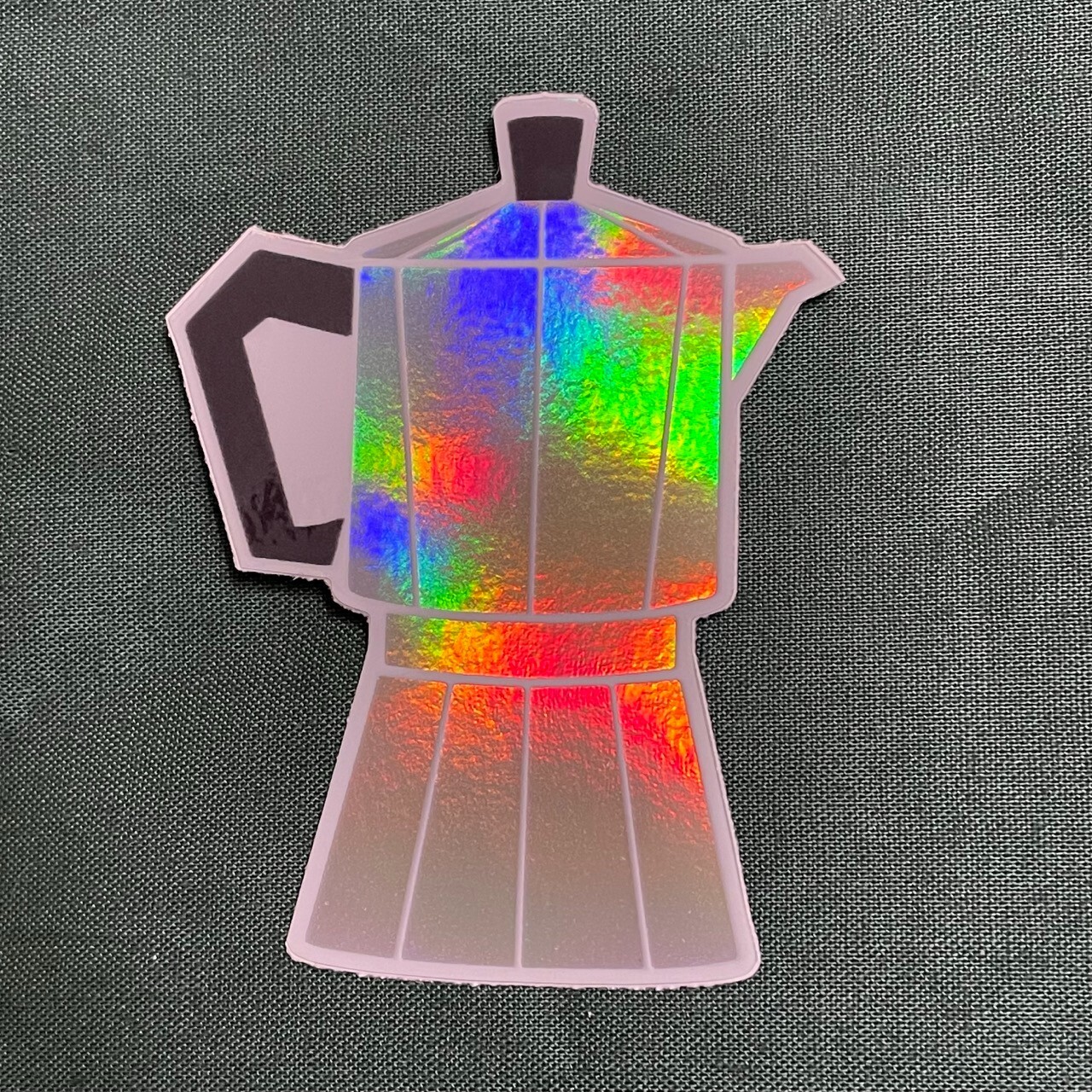 Coffee Moka Pot Hologram Sticker