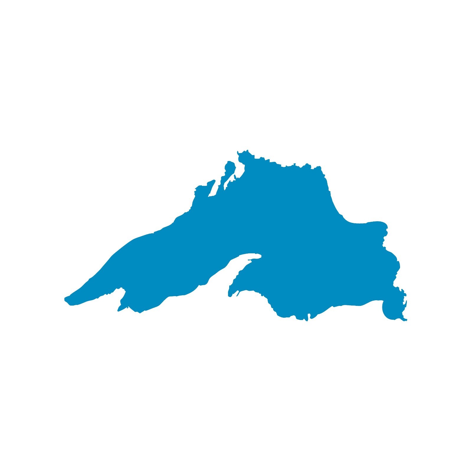Lake Superior Outline Vinyl Decal Car Window Laptop Sticker