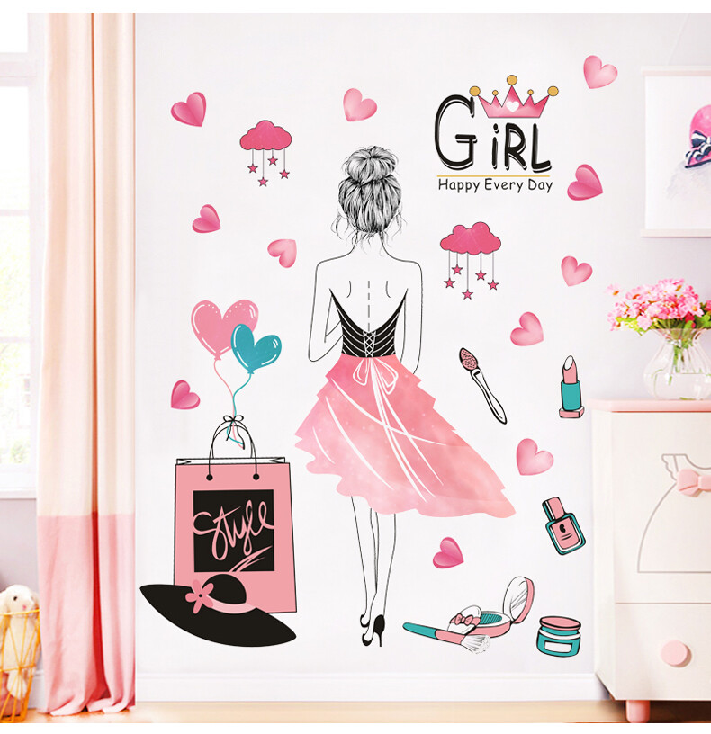 Removable Vinyl Wall Decal Girl Sticker Art Home living Room Bedroom DIY Decor