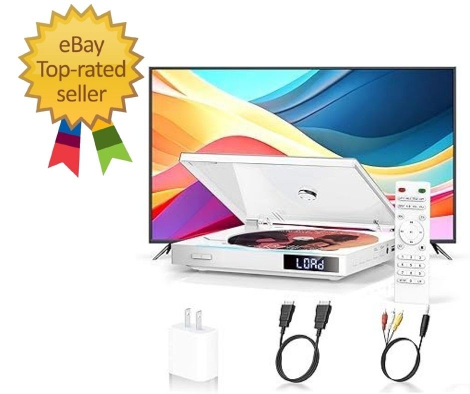 HDMI Mini DVD Player for Smart TV, Region Free DVD Players with Mini Design, Sma