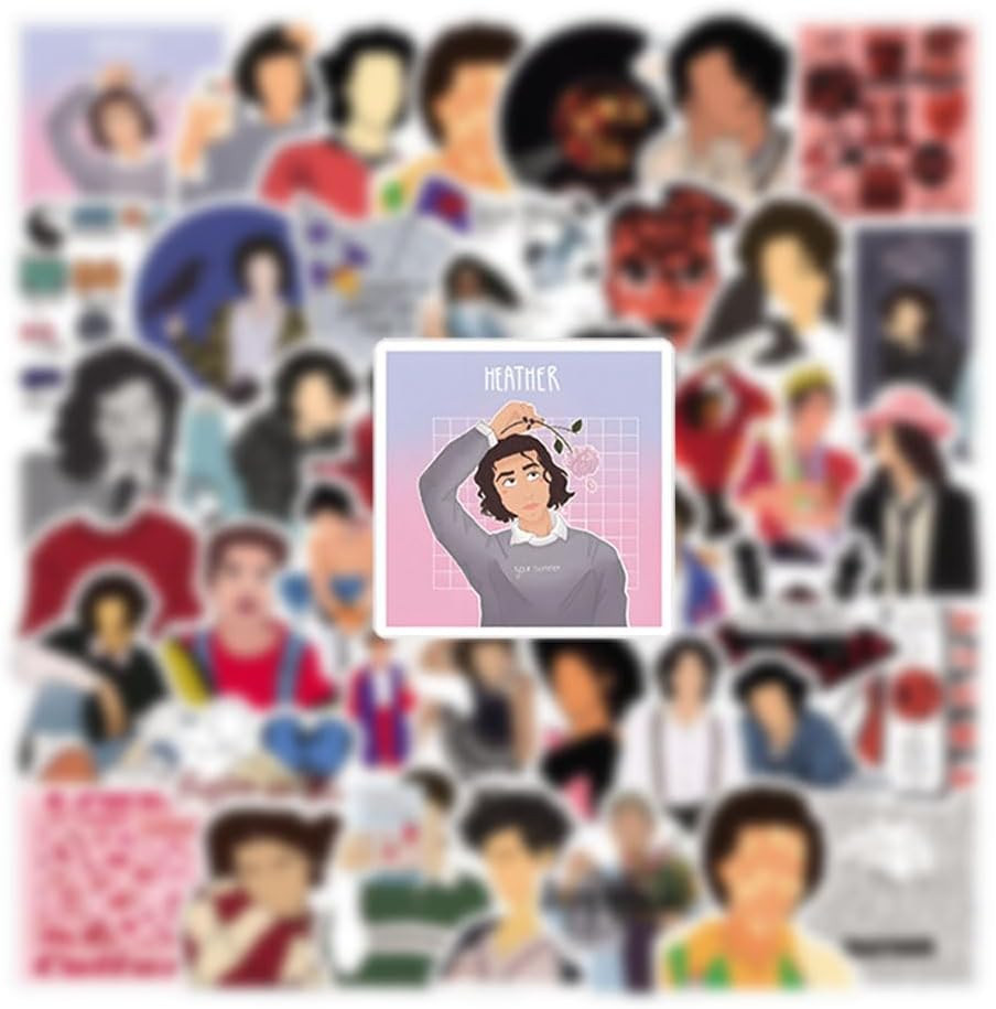 61Pcs Conan Gray Stickers Pack, Cute Cartoon Vinyl Waterproof Sticker Decals for