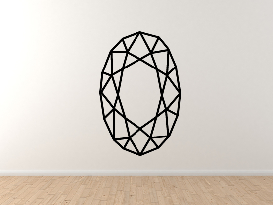 Diamond Design #5 – Jewellery Decoration Mineral Fractal – Vinyl Wall Decal