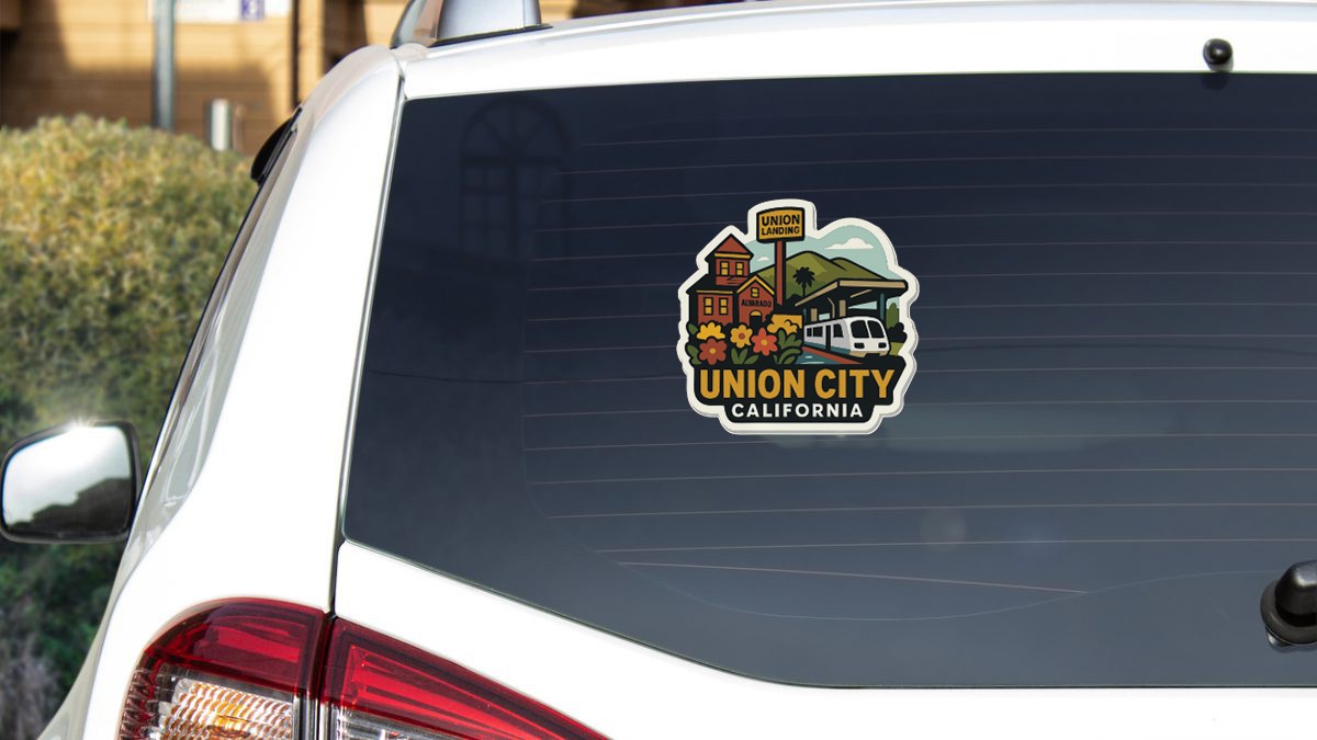 Union City California Sticker Decal Vinyl Die-Cut City Skyline Landmark Design