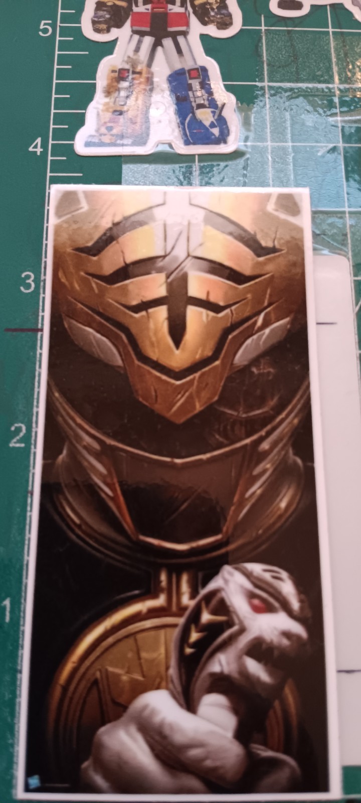 MMPR'S STICKER X HIGH-GLOSS STICKER X 3X2 INCHES STICKER X TOMMY THE WHITERANGER