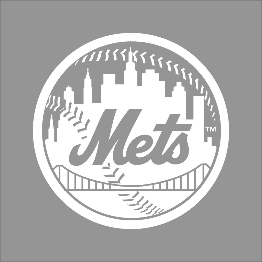 New York Mets MLB Team Logo 1 Color Vinyl Decal Sticker Car Window Wall