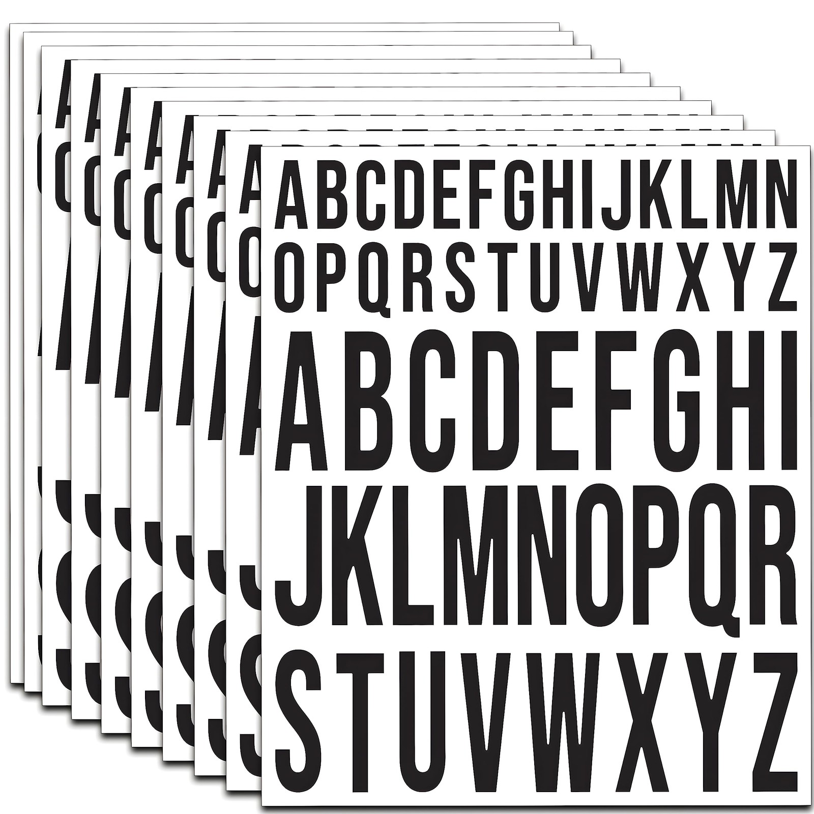 10 Sheet Self Adhesive Letter stickers, 2 Inch+1 Inch Vinyl stick on Letters …