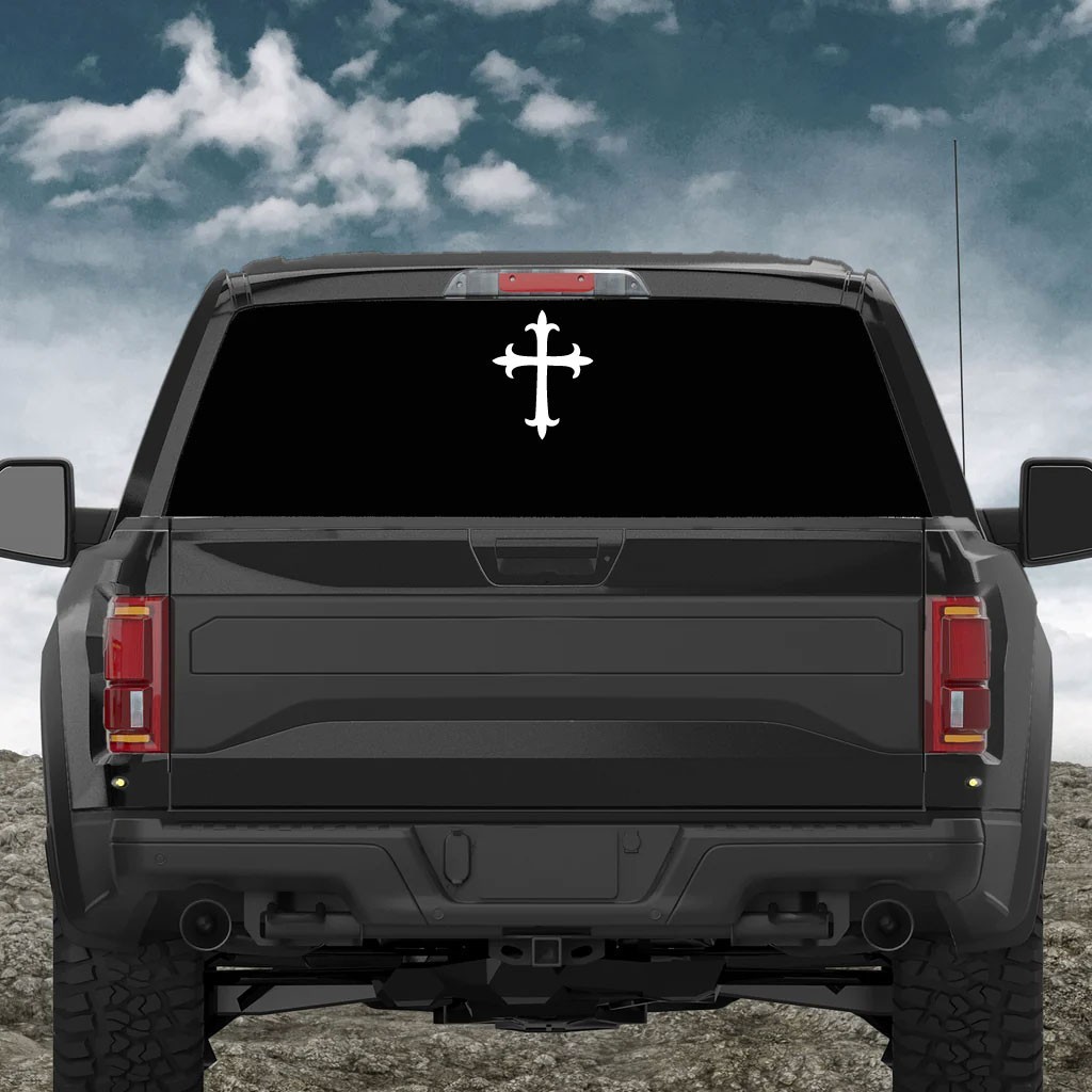 CHRISTIAN CROSS Solid Vinyl Decal Sticker – FREE USA SHIPPING