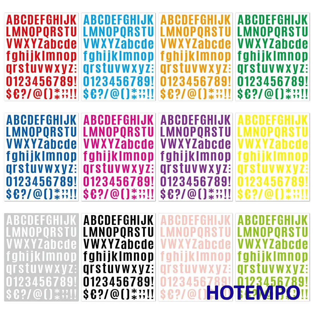 1 Sheets White 1 Inch Self Adhesive Vinyl Letters Numbers Kit, Mailbox Number…
