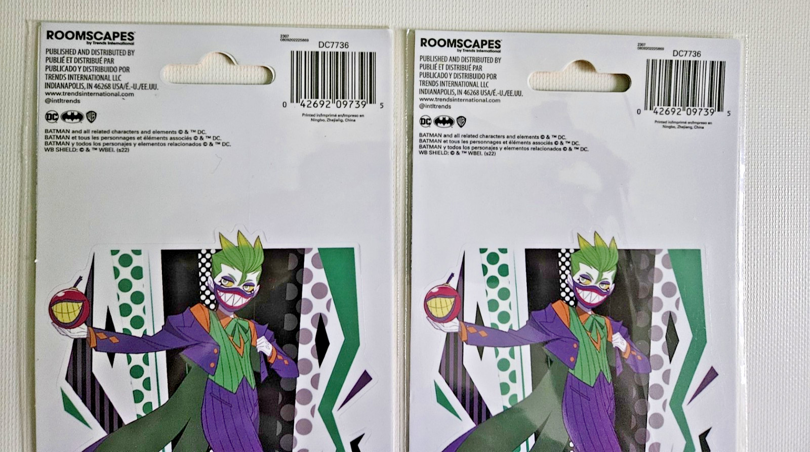 Lot of 2 Joker DC Comics Decals Roomscapes by Trends International NEW