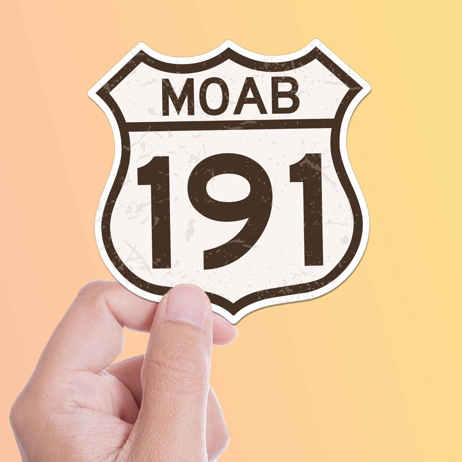 Moab Utah Highway 191 Road Sign Sticker – Arches National Park Decal for Laptop