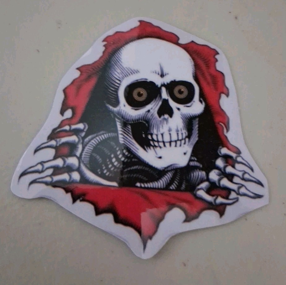 Powell Peralta Skull Bones Skateboard Vinyl Sticker NEW