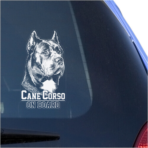 CANE CORSO CLEAR VINYL DECAL STICKER PORTRAIT FOR CAR OR TRUCK WINDOW, DOG PRINT