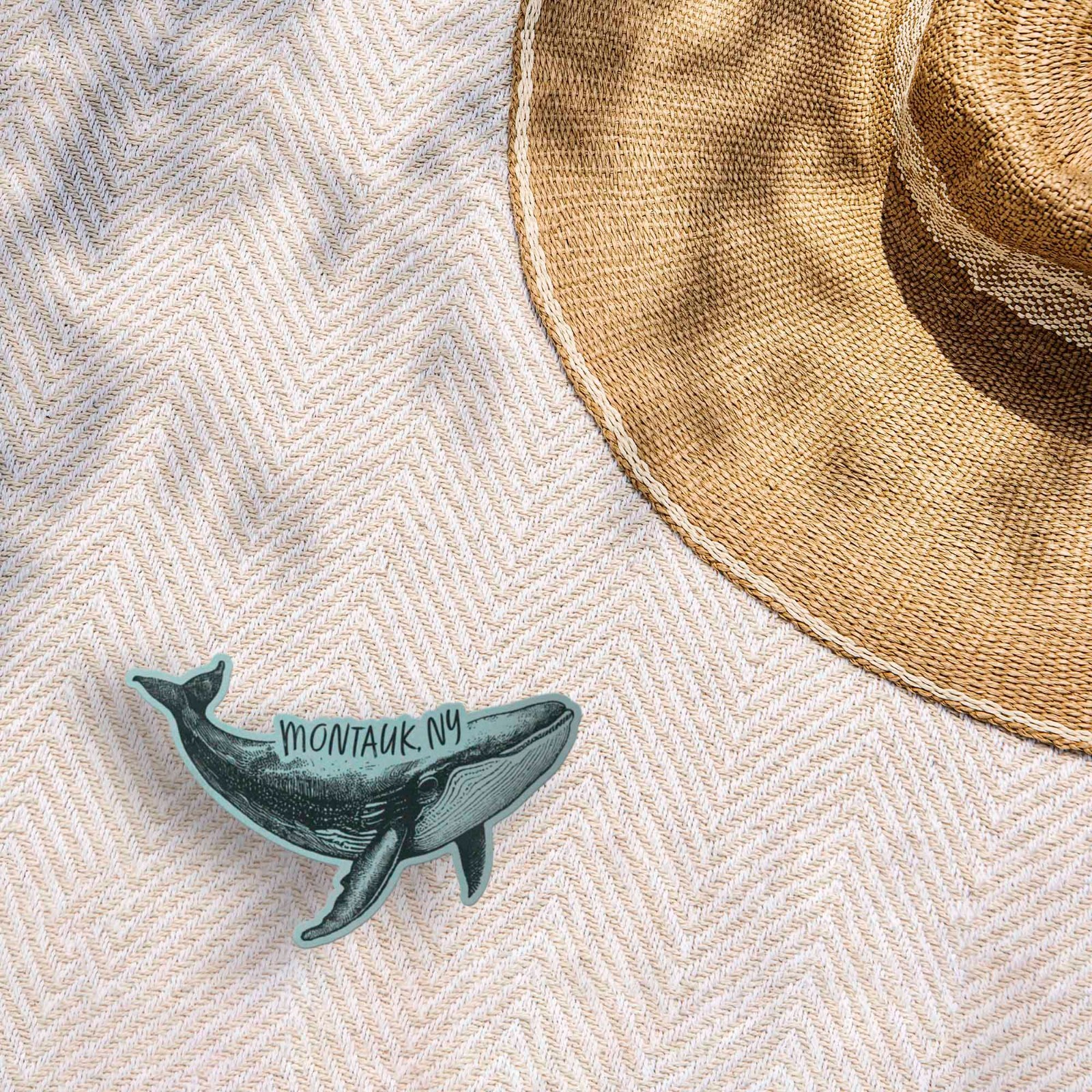 Montauk New York Humpback Whale Sticker – Long Island NY Decal for Water Bottle