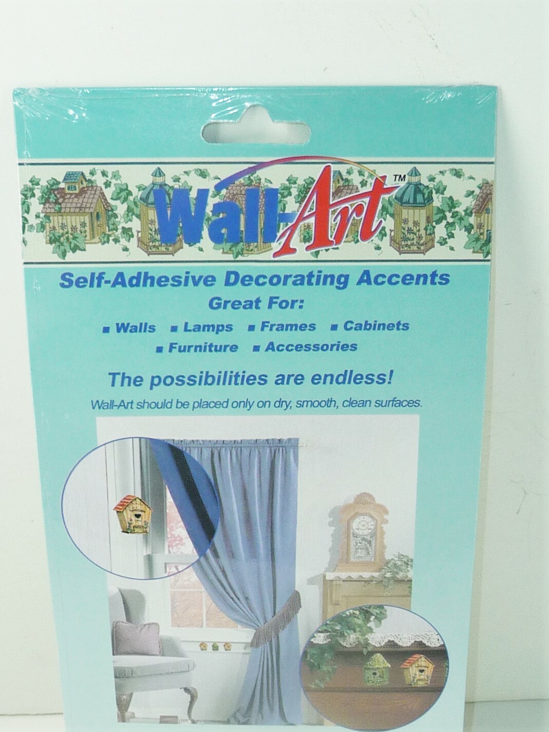Wall Art Self Adhesive Decals Birdhouse Washable Fade Resistant Craft Beach