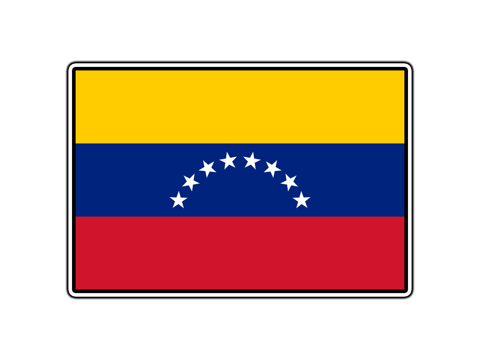Venezuela Flag World Country Sticker Waterproof Vinyl Decal Die-Cut Car Laptop