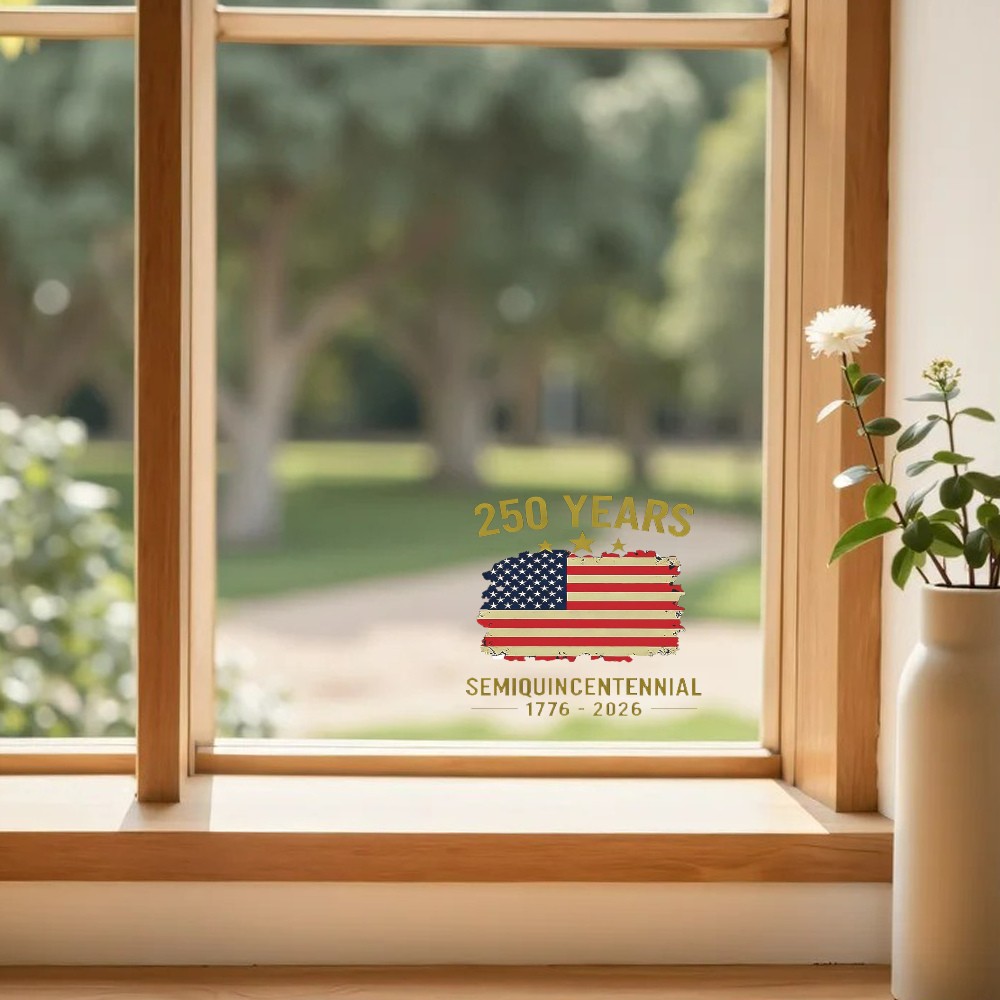 U.S. 250th Anniversary Sticker Waterproof Customizable for Window Car Laptop