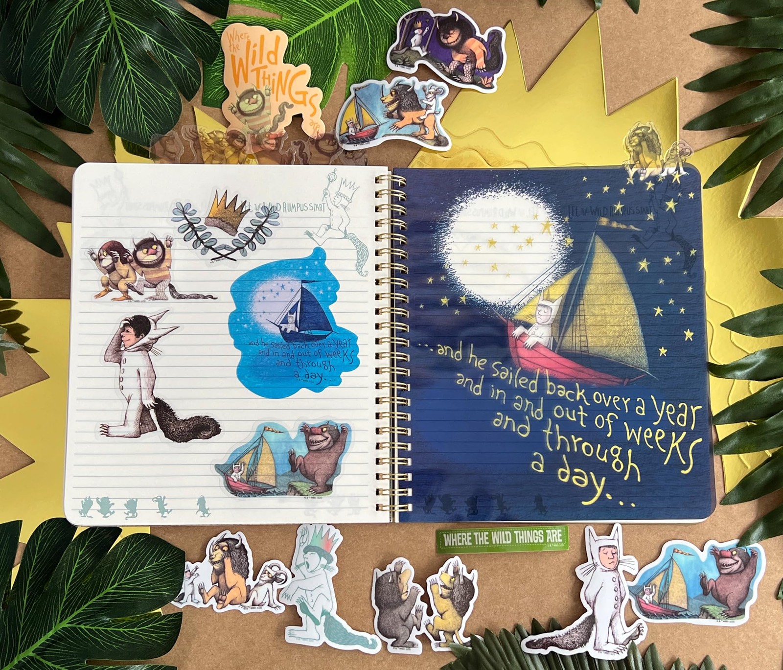 Conquest Journals Where The Wild Things are Clear Vinyl Decal Multi-colored