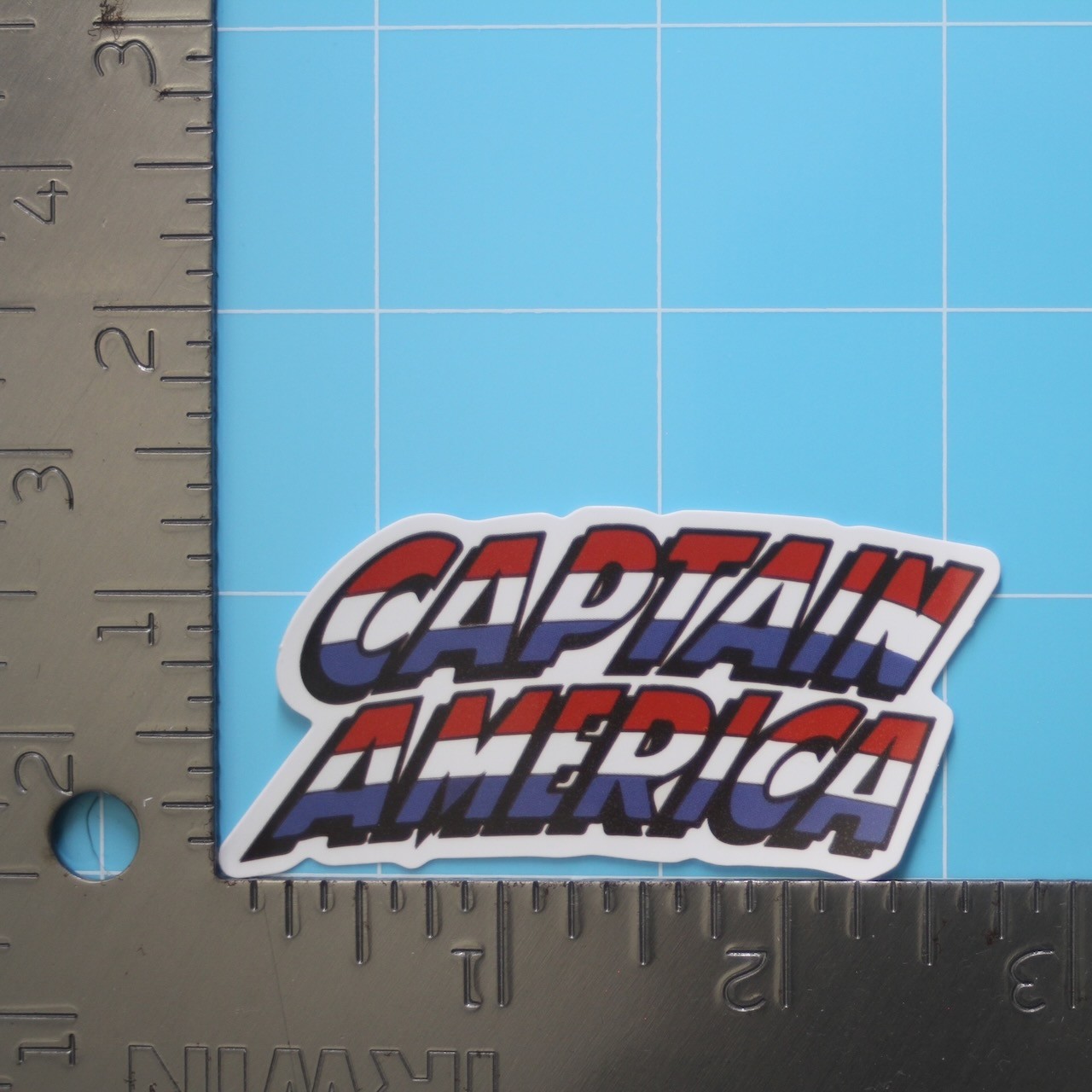 Marvel Universe Sticker (CAPTAIN AMERICA LOGO) MCU Superheroes, Gloss PVC Decal