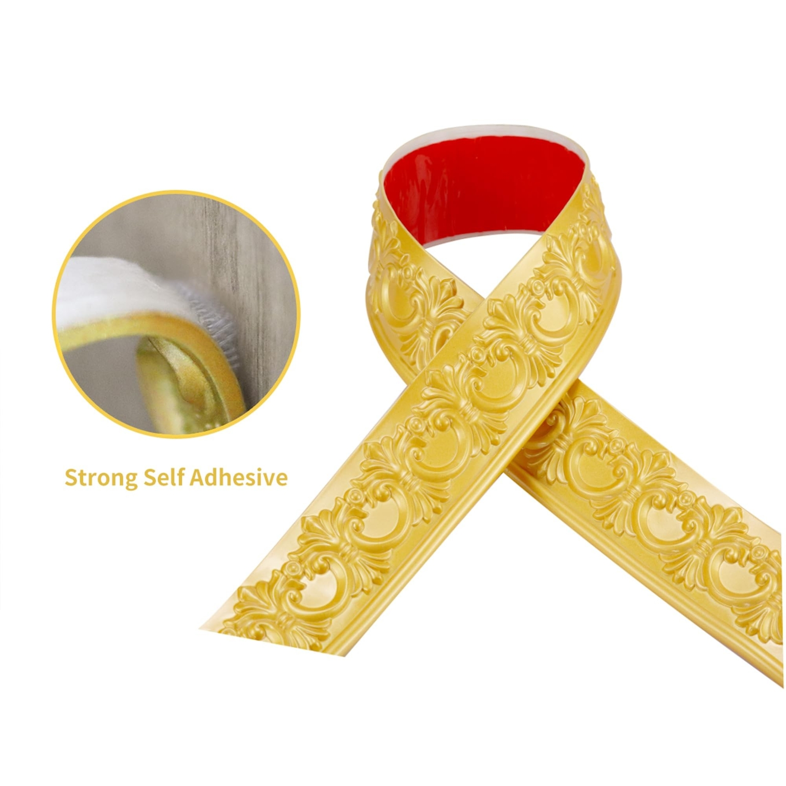 Flexible Self-Adhesive Molding Trim – 9.9 Feet Peel and Stick Wall, Ceiling, …