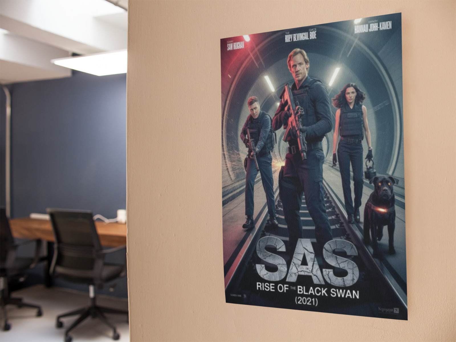 SAS Rise of the Black Swan Movie Wall Vinyl Decal Poster (Removable Adhesive)