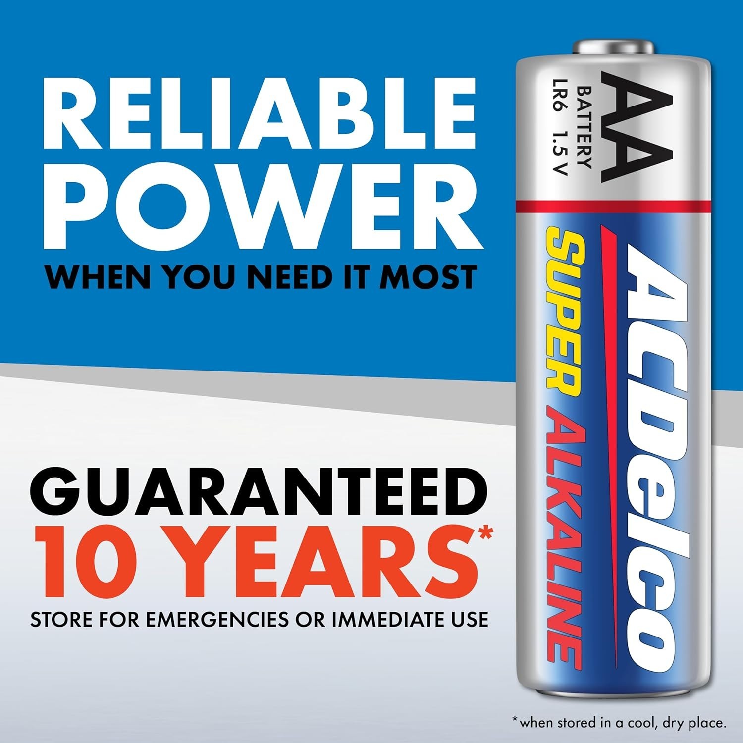 100-Count AA Batteries, Maximum Power Super Alkaline Battery, 10-Year Sh