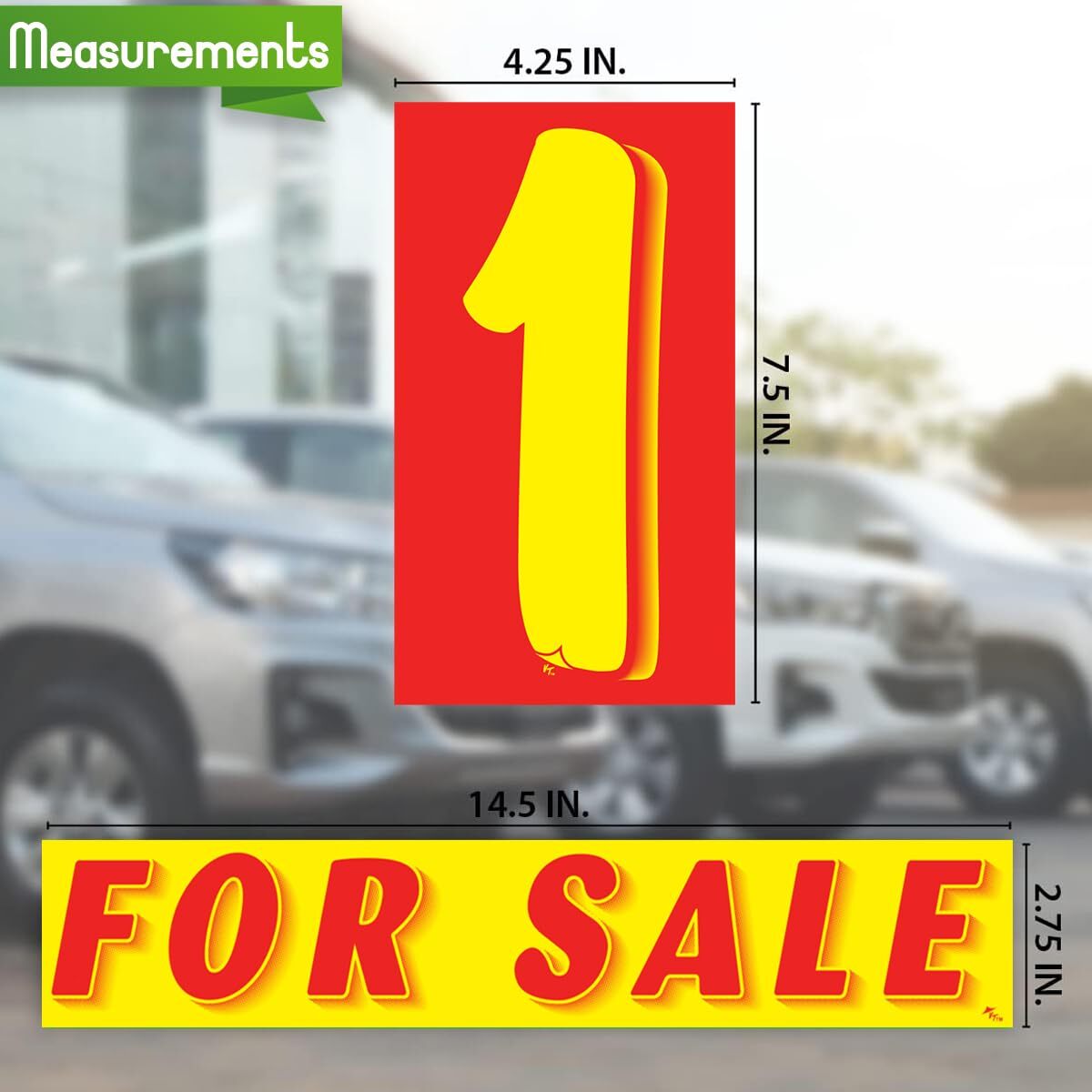 Vinyl Number & for Sale Decals 13 Dozen Car Lot Windshield Pricing Stickers …