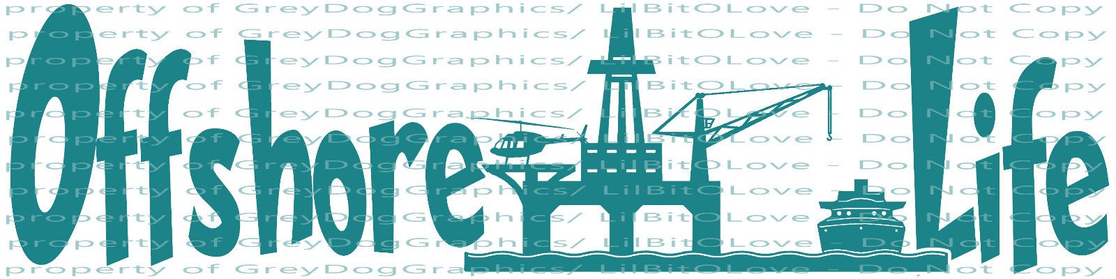 Offshore Life Oil Rig Roughneck Vinyl Decal Oil Platform Rig Industry Sticker