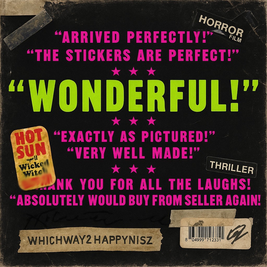 Horror Movie VHS Vinyl Sticker Pack