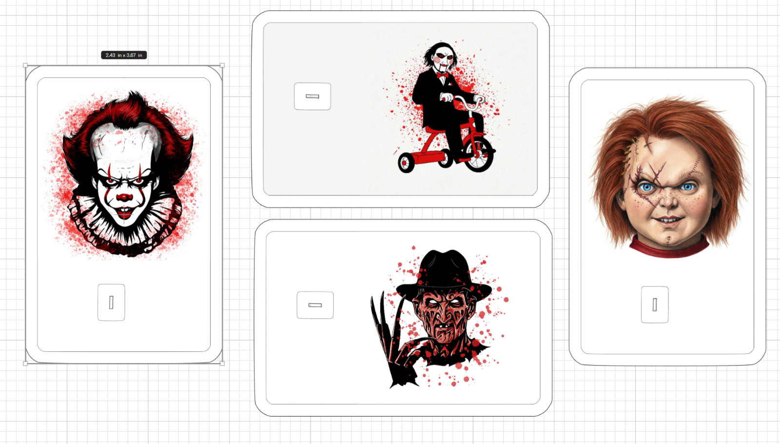 Horror Halloween Credit Debit Card Skins Pennywise Jigsaw Freddy Kruger Chucky