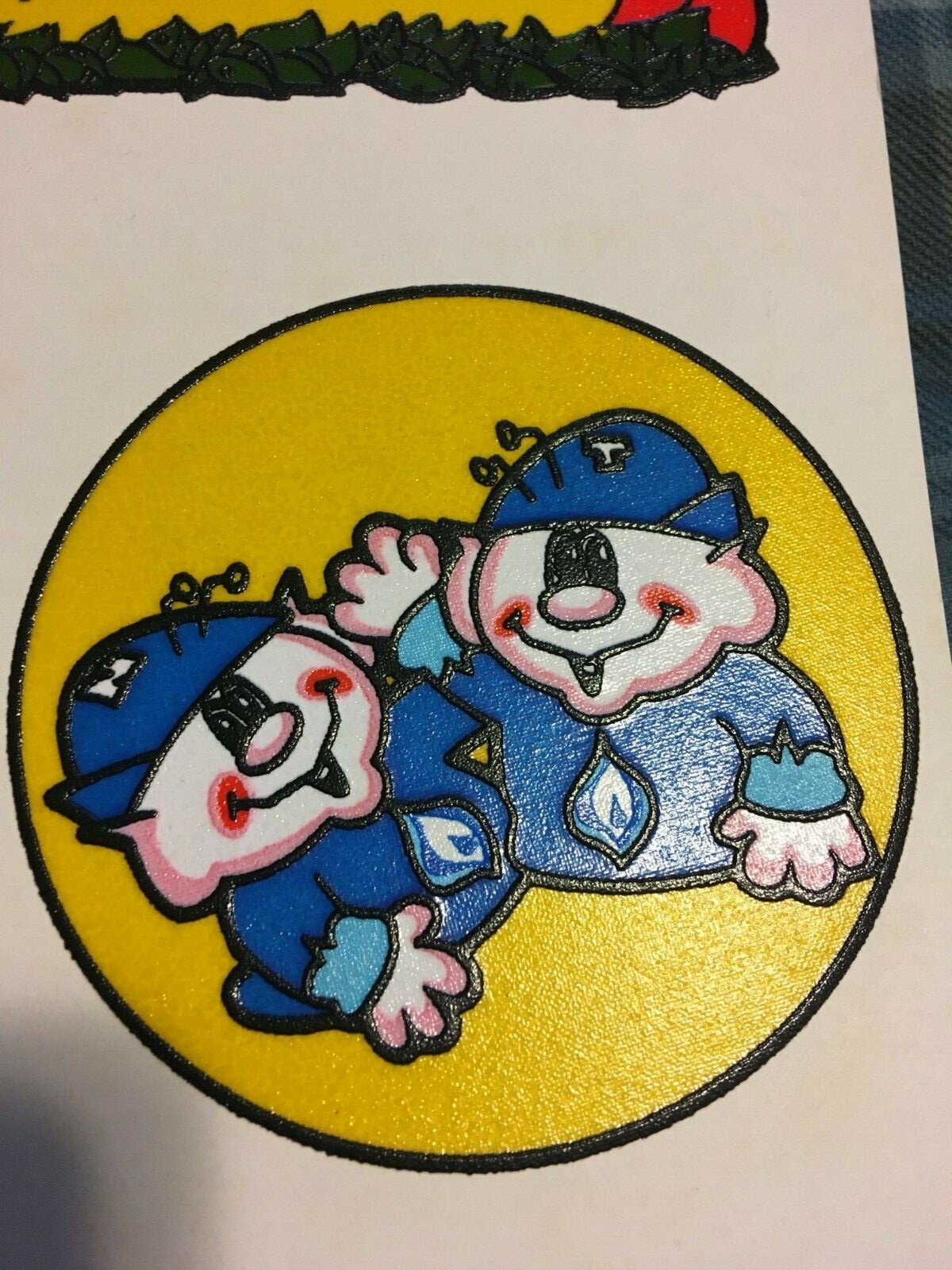 VINTAGE NATURAL ENERGY COOKING GAS ECOLOGY TWINS ELFS ELVES TEXTURED STICKERS