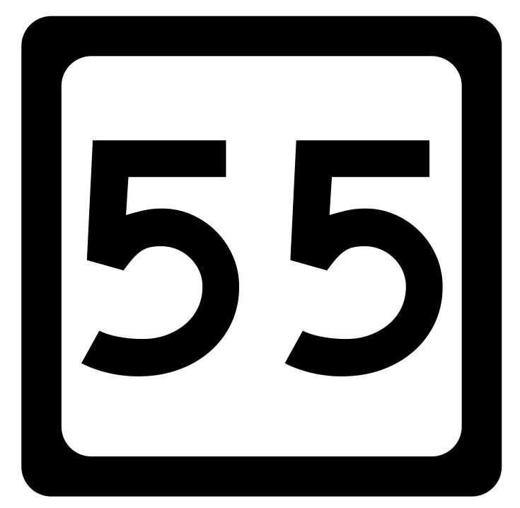 West Virginia Route 55 Sticker Decal Highway Sign Road Sign R8255