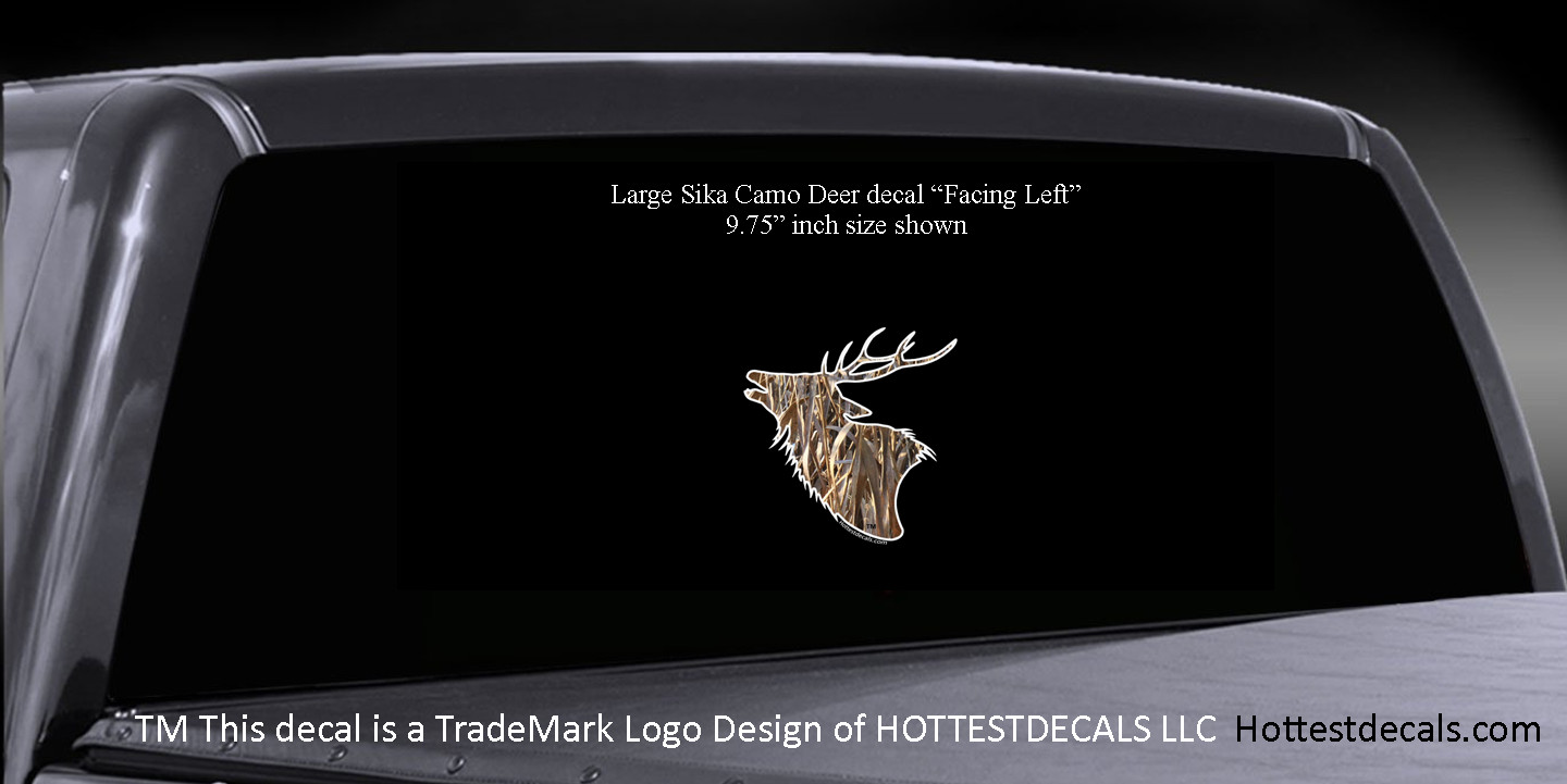 SIKA DEER DECAL Maryland Flag Sticker REED CAMO MARSH WEED Vinyl Car Truck Boat