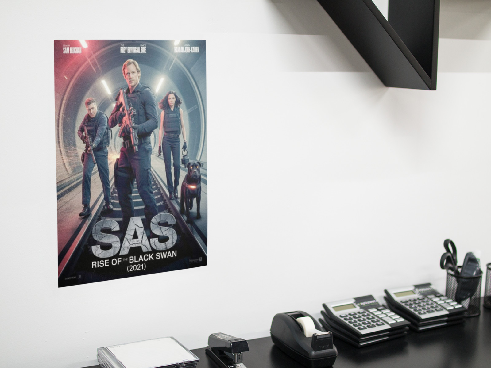 SAS Rise of the Black Swan Movie Wall Vinyl Decal Poster (Removable Adhesive)