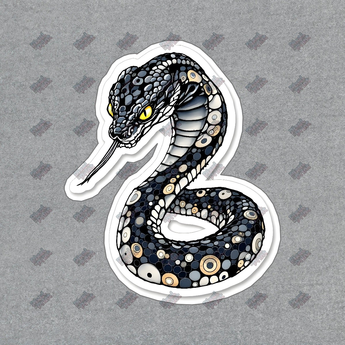Bold Graphic Snake Vinyl Sticker Intricate Design Perfect for #9116
