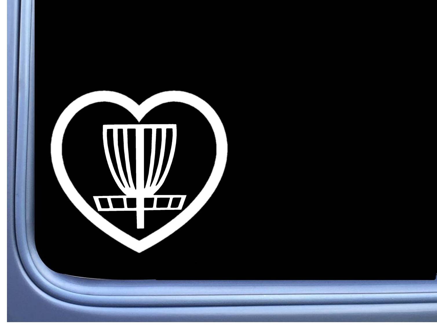 Disc Golf Big Heart L774 6 inch Sticker putter driver basket Decal