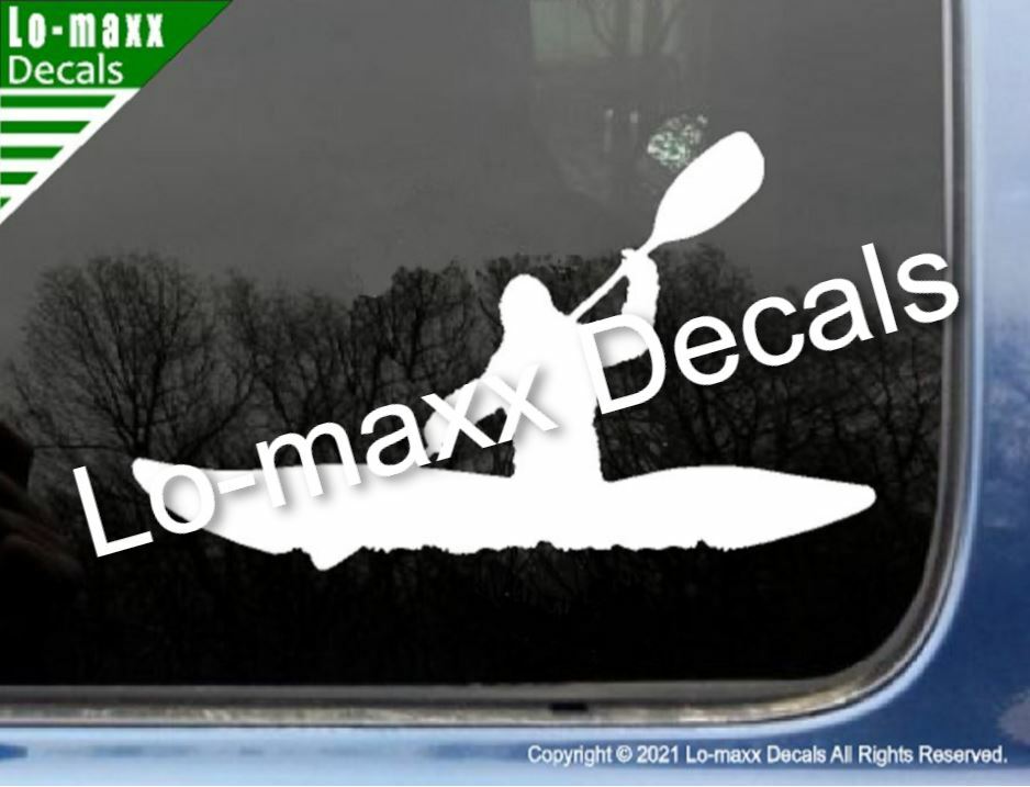 Bigfoot Whitewater Kayaker River Boating Original Design Die Cut Vinyl Decal