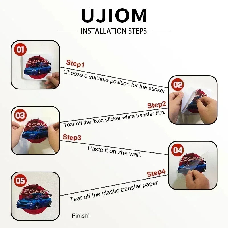 UJIOM Rem Pretty Fox Ears Wall Sticker Premium Unique Sunscreen Graphics Decal