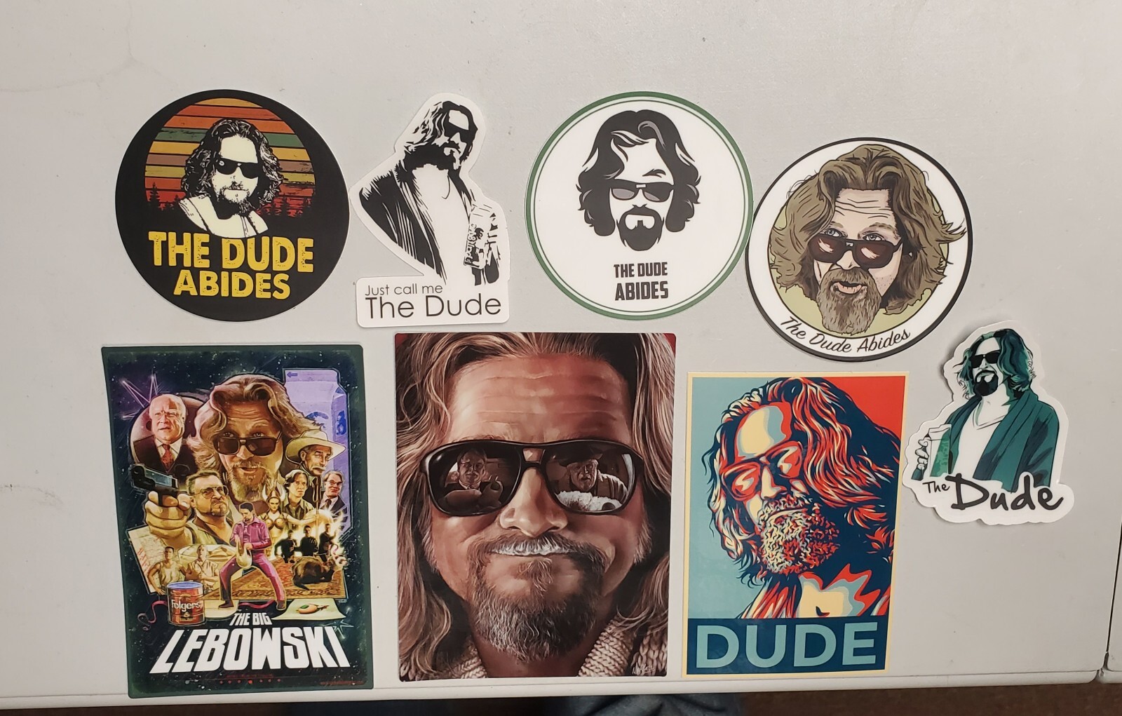 Big Lebowski The Dude Abides STICKERS VARIETY PACK (3) LOT *12* month Warranty!!