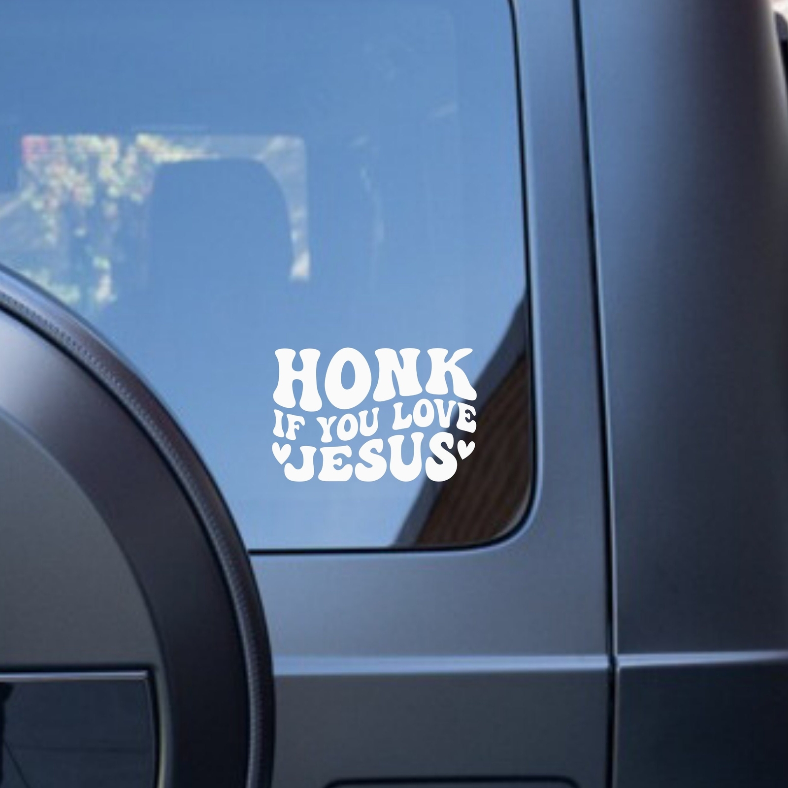 Honk If You Love Jesus – Christian Car Vinyl Decal Bumper Sticker for Car