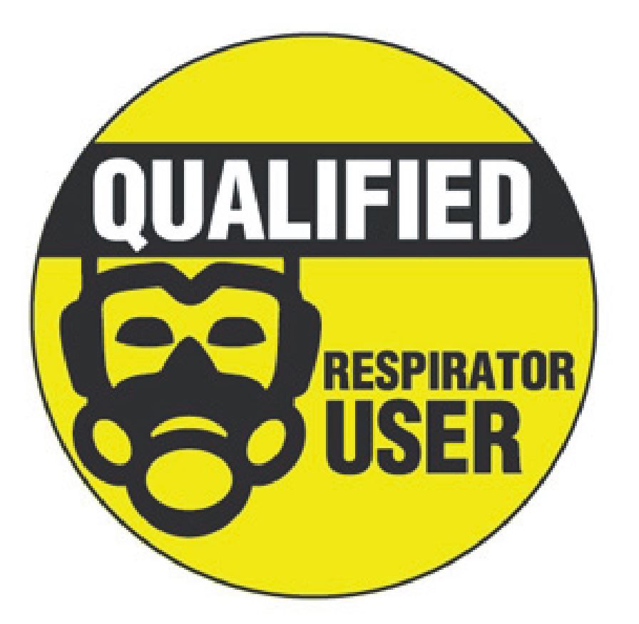 Qualified Respirator User Hard Hat Decal Hardhat Sticker Helmet Label H108